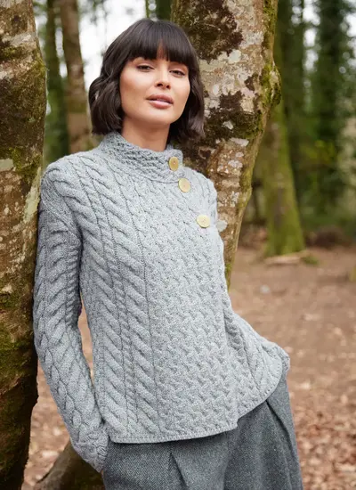 Supersoft Merino Wool Button Neck Cardigan